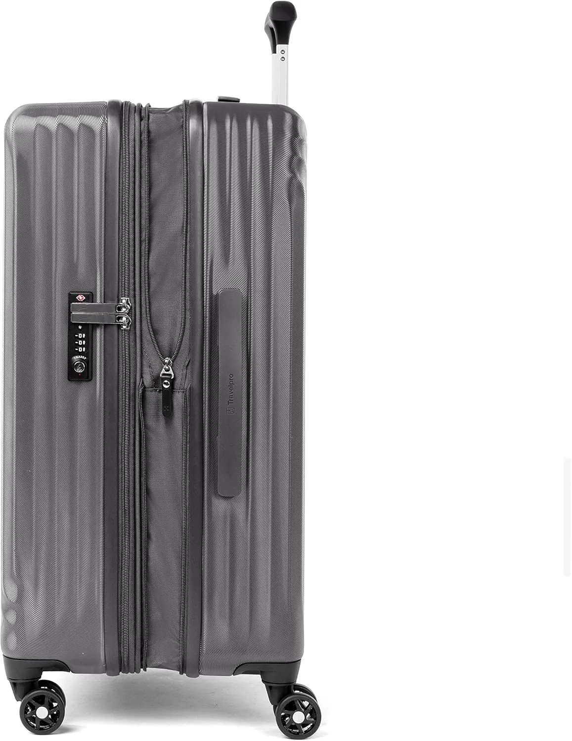 Travelpro Maxlite Air Hardside Expandable Checked Luggage, 8 Spinner Wheels, Lightweight Hard Shell Polycarbonate Suitcase, Shadow Grey, Checked Medium 25-Inch