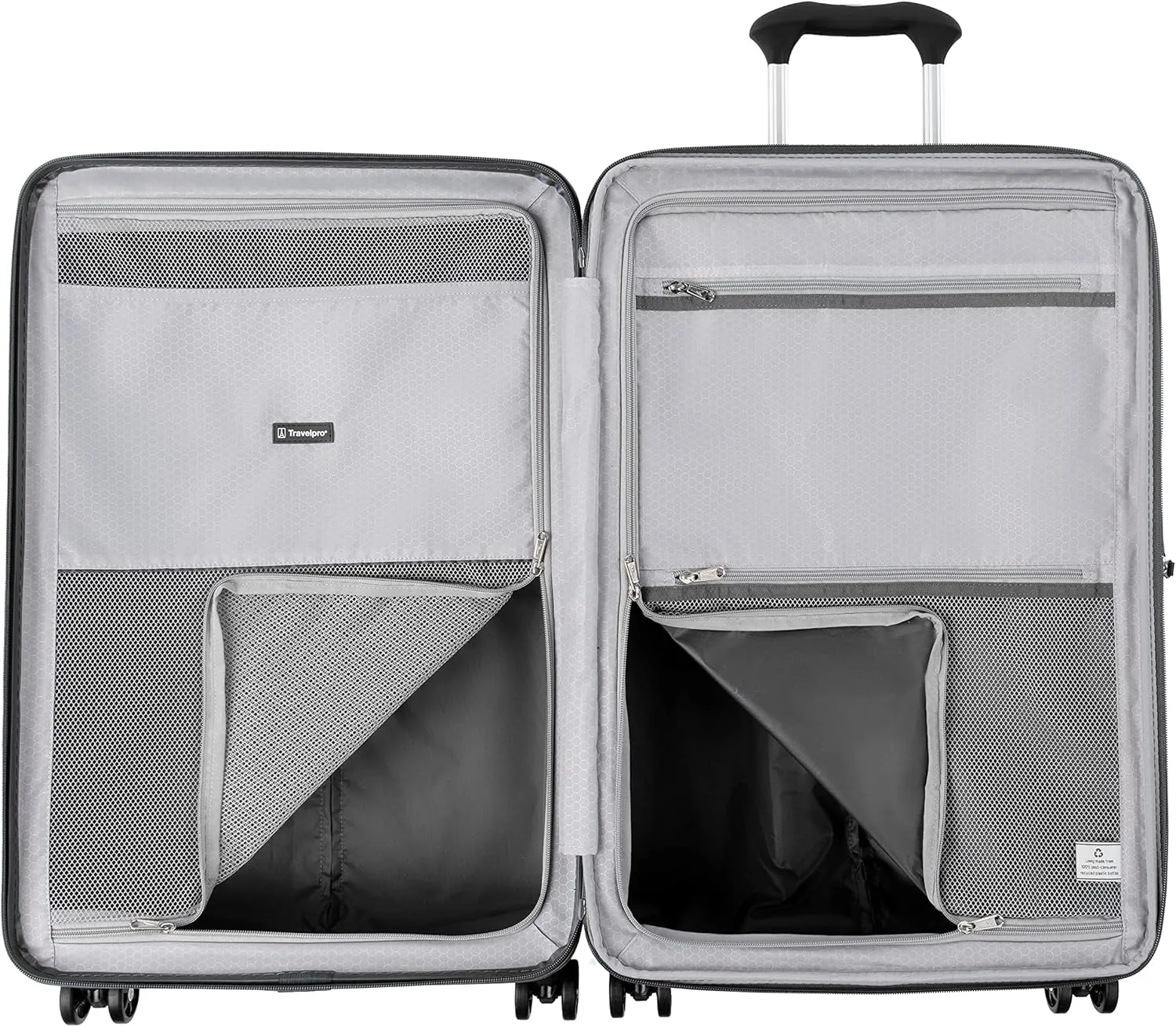 Travelpro Maxlite Air Hardside Expandable Checked Luggage, 8 Spinner Wheels, Lightweight Hard Shell Polycarbonate Suitcase, Shadow Grey, Checked Medium 25-Inch