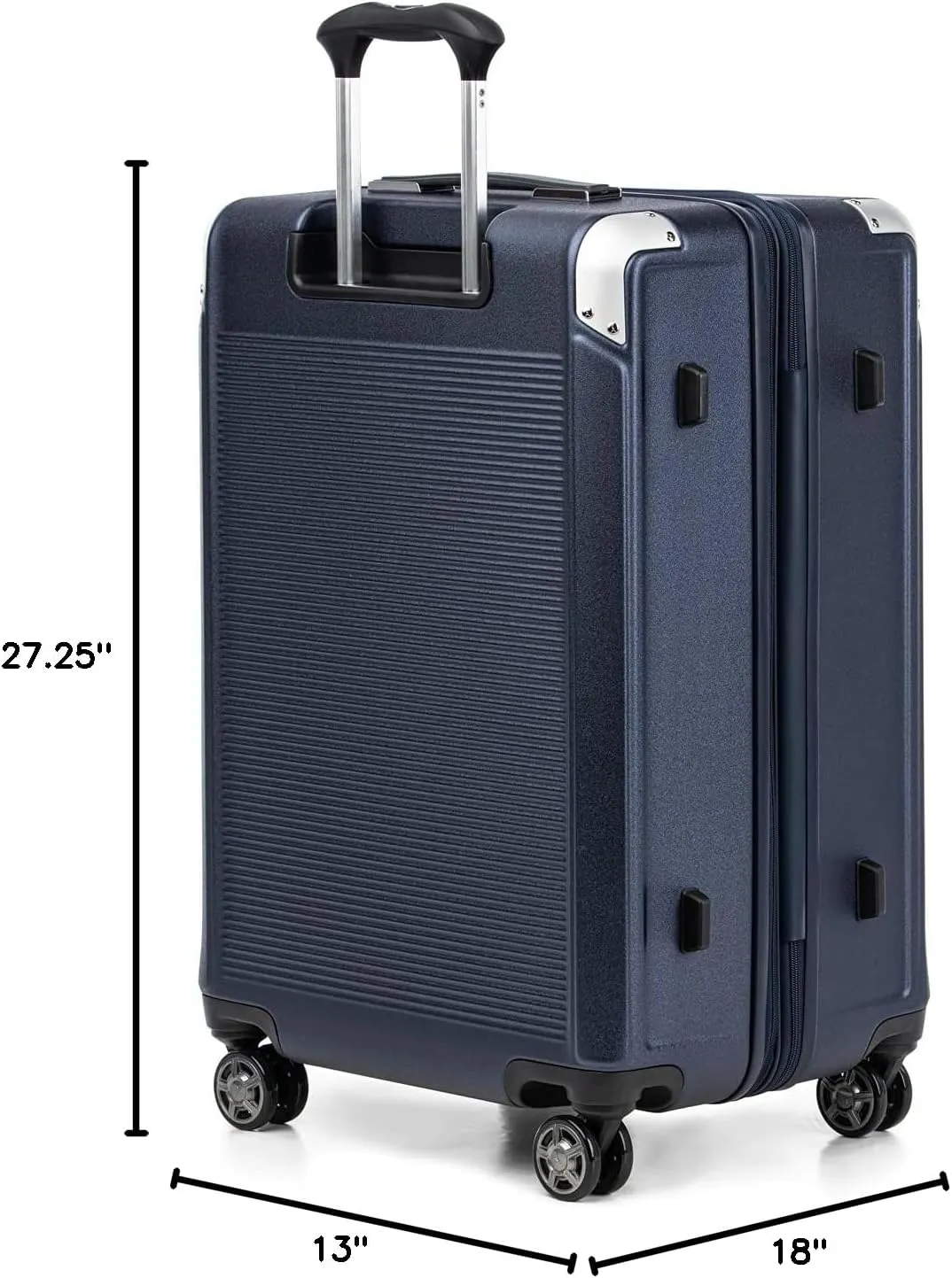Travelpro Platinum Elite Hardside Expandable Checked Luggage, 8 Wheel Spinner, TSA Lock, Hard Shell Polycarbonate Suitcase, True Navy Blue, Checked Medium 25-Inch