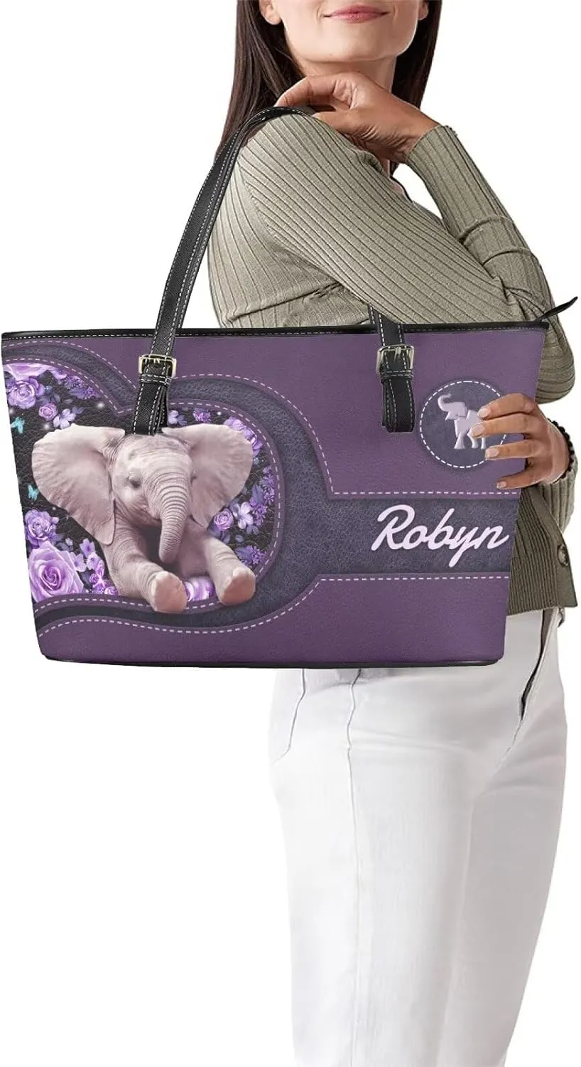 Tuoxiukan Personalized Handbags and Wallet Set for Women Clutch Purse Custom Name Tote Bag Customized Gifts for Mom