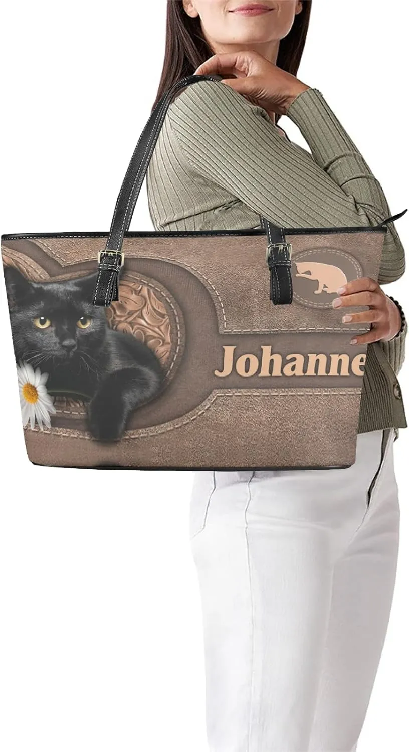 Tuoxiukan Personalized Handbags and Wallet Set for Women Clutch Purse Custom Name Tote Bag Customized Gifts for Mom