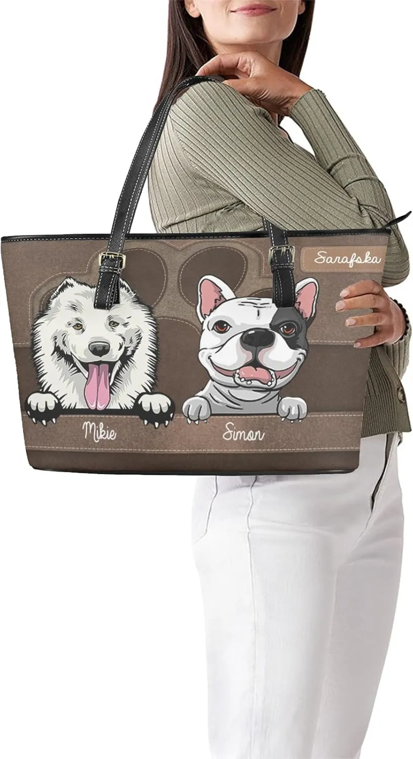 Tuoxiukan Personalized Handbags and Wallet Set for Women Clutch Purse Custom Name Tote Bag Customized Gifts for Mom