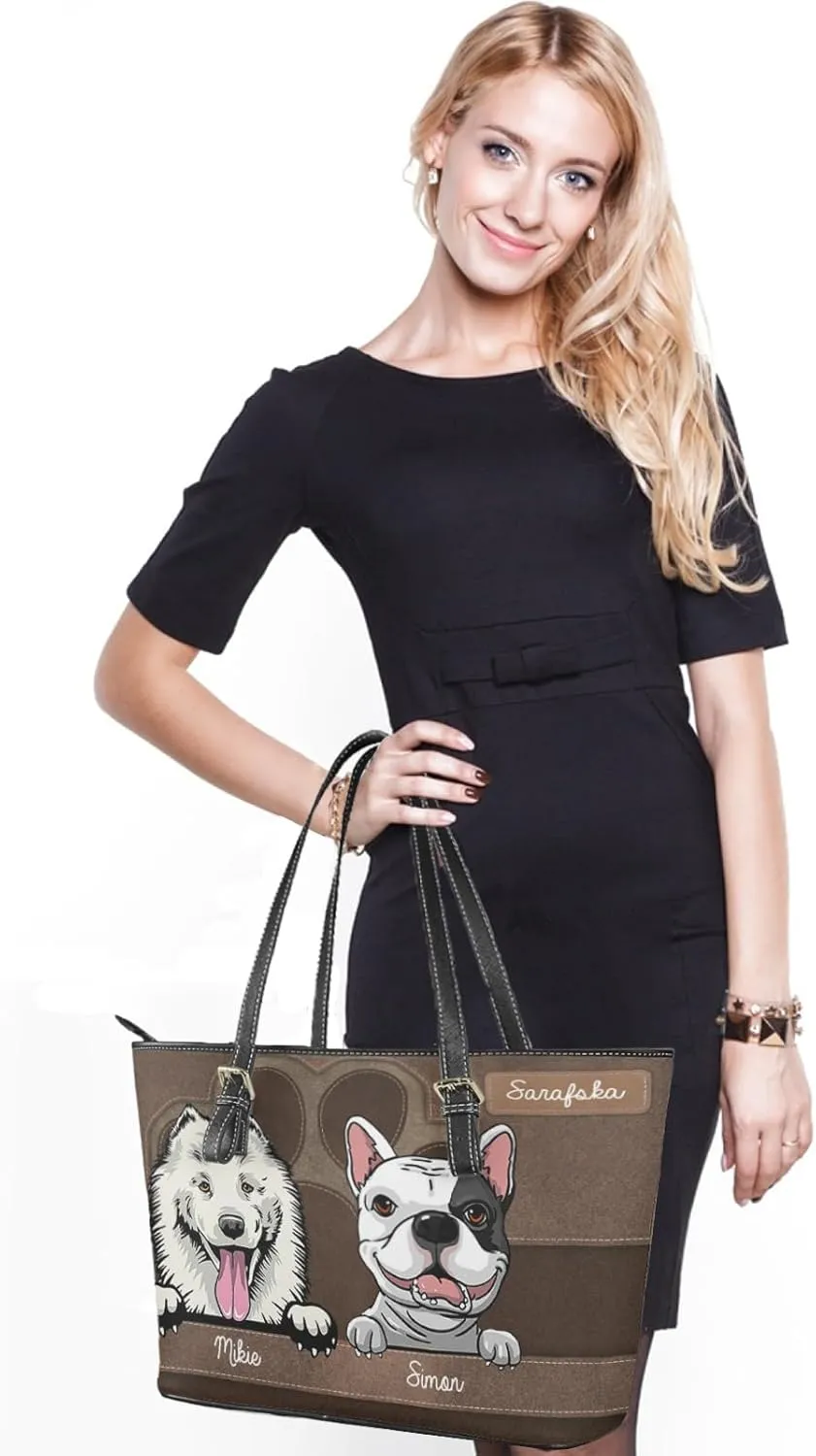 Tuoxiukan Personalized Handbags and Wallet Set for Women Clutch Purse Custom Name Tote Bag Customized Gifts for Mom