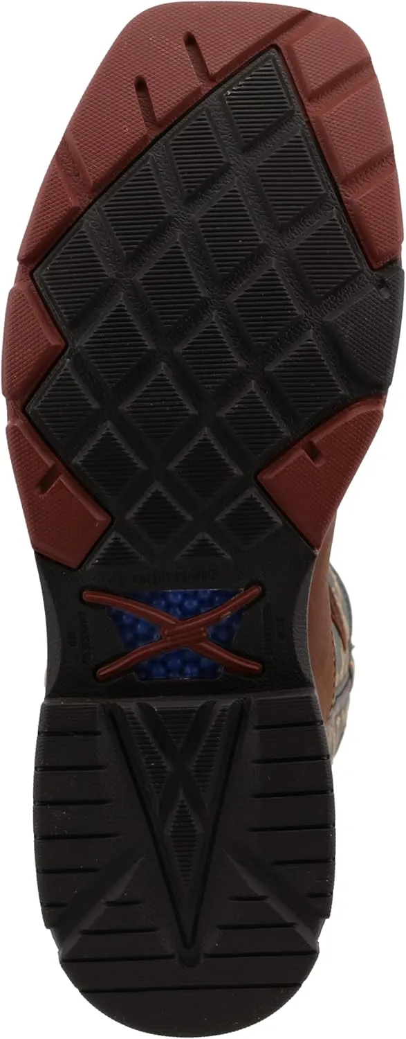 Twisted X Men's 12" Western Work Boot, Square Toe Alloy Toe with CellStretch