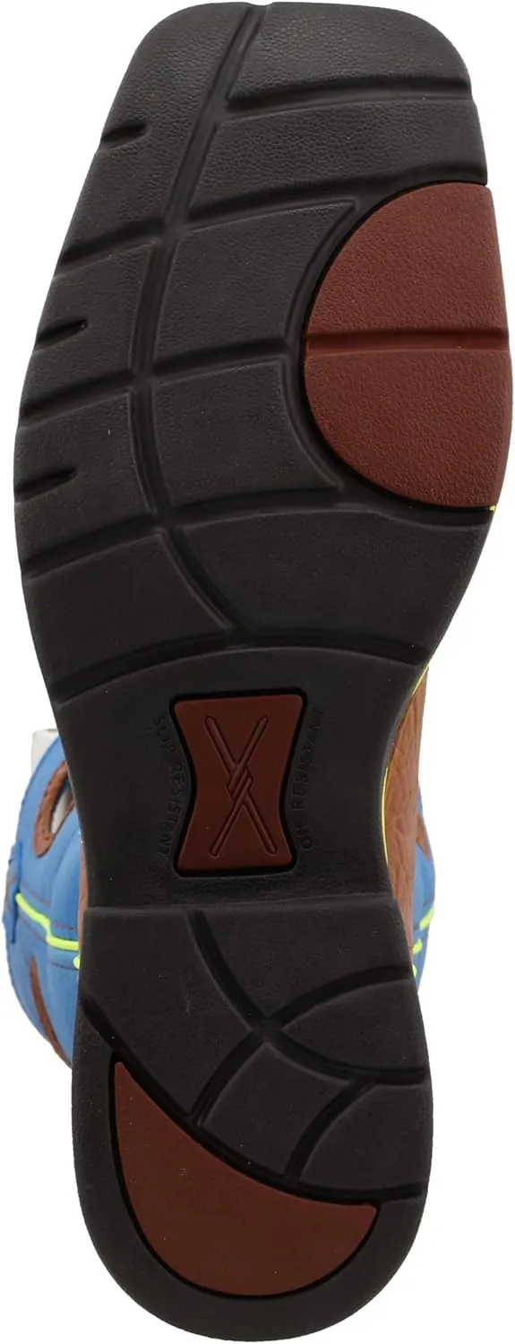 Twisted X Men's 12" Western Work Boot, Square Toe with CellStretch