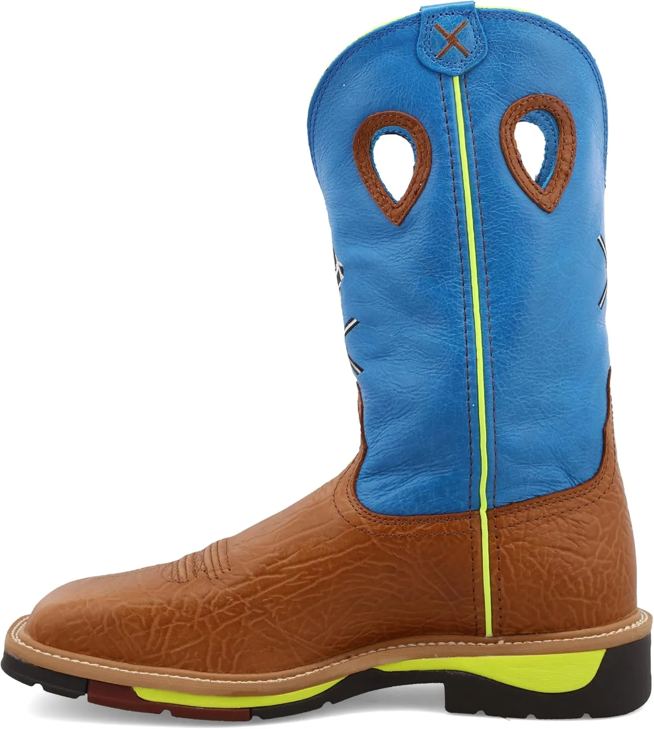 Twisted X Men's 12" Western Work Boot, Square Toe with CellStretch