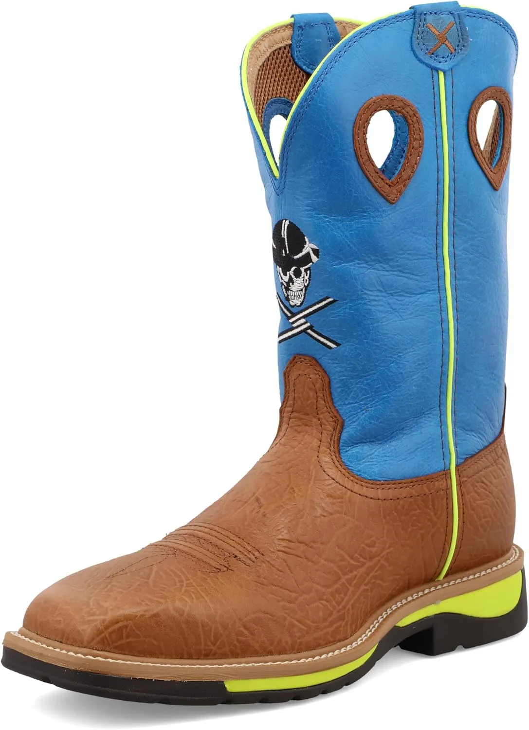 Twisted X Men's 12" Western Work Boot, Square Toe with CellStretch