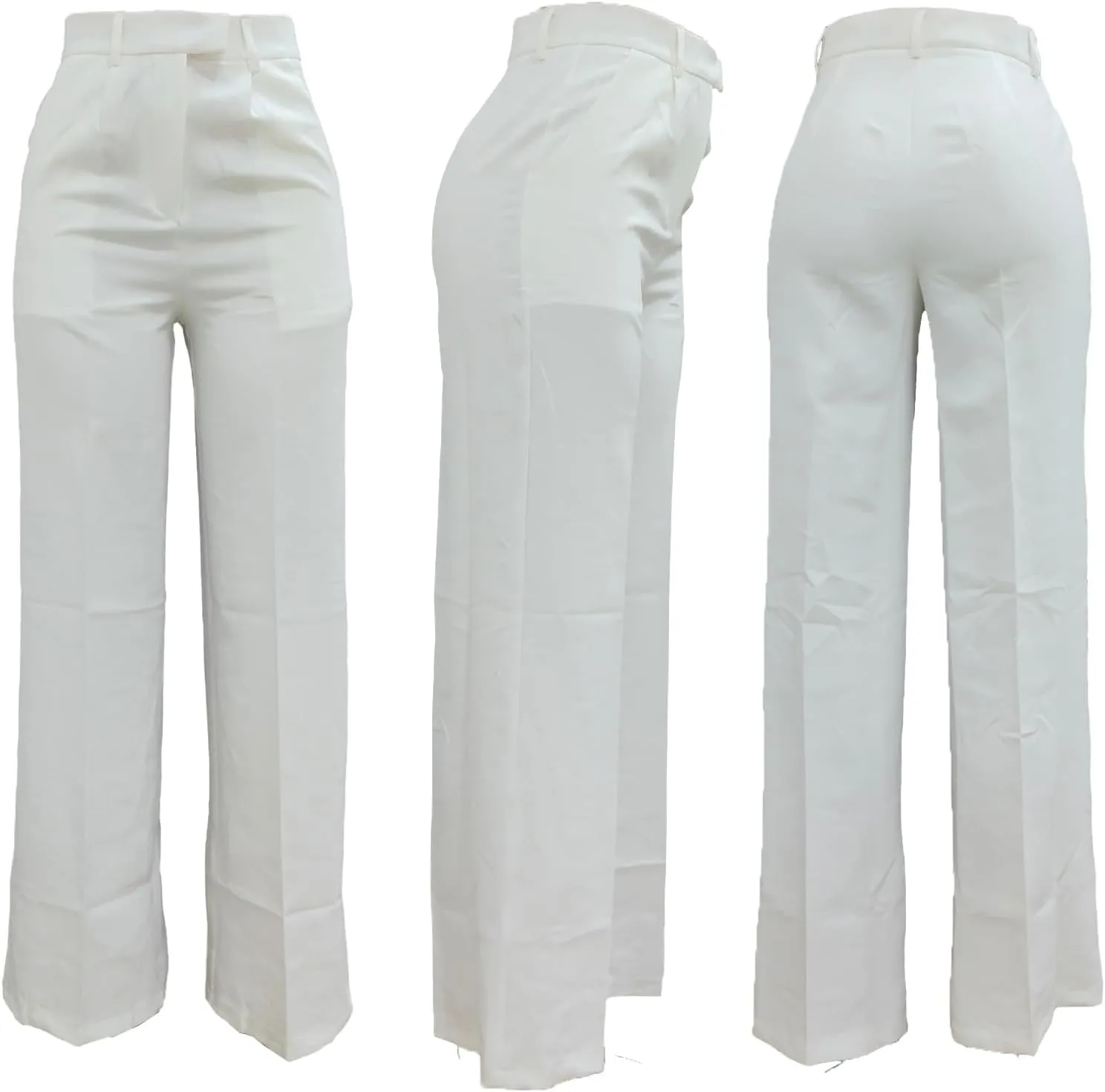 Unybwonn Women Wide Leg Dress Pants High Waisted Straight Leg Business Slacks Work Pants Casual Button Down Trousers