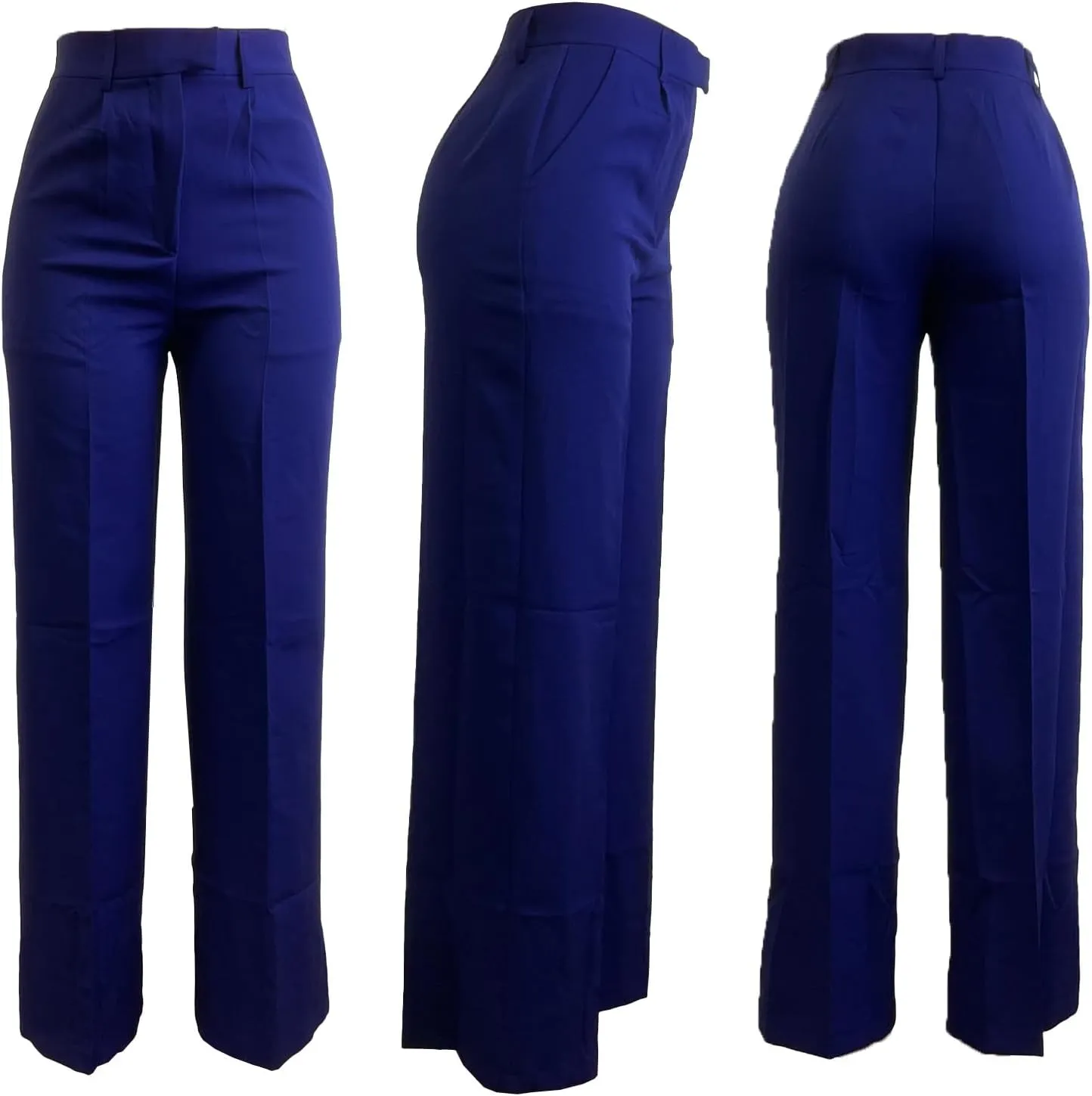 Unybwonn Women Wide Leg Dress Pants High Waisted Straight Leg Business Slacks Work Pants Casual Button Down Trousers