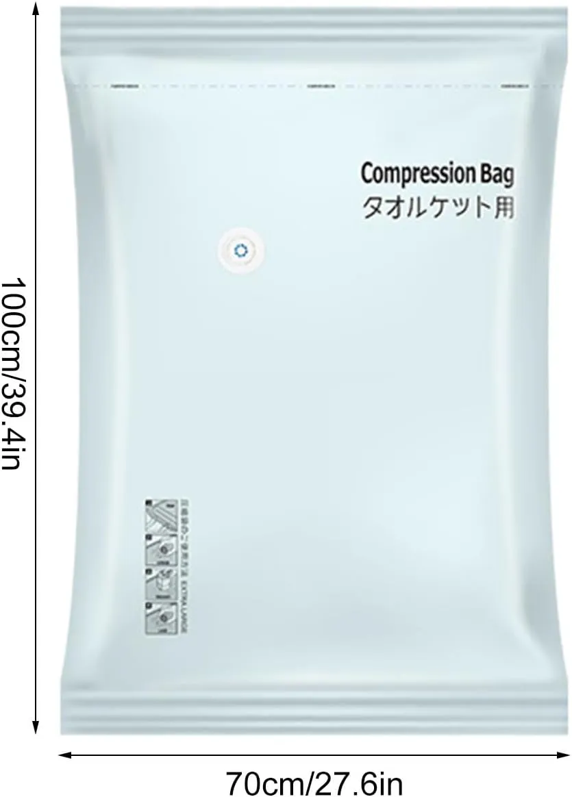 Vacuum Storage-bag for Clothes - Space Saver Compression-bag., Airtight Clothing Seal | Organizer for Wardrobe, Travel Storage Pouches, Garment Protector, Reduce Volume for Packing & Moving