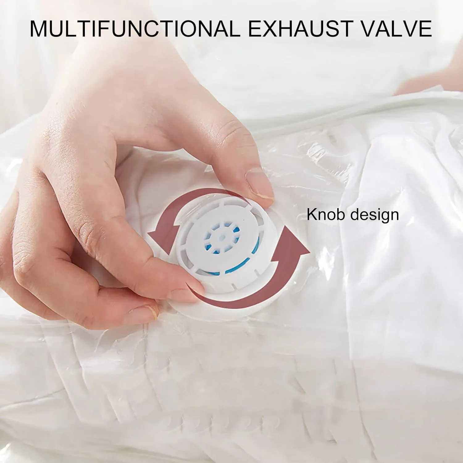 Vacuum Storage-bag for Clothes - Space Saver Compression-bag., Airtight Clothing Seal | Organizer for Wardrobe, Travel Storage Pouches, Garment Protector, Reduce Volume for Packing & Moving