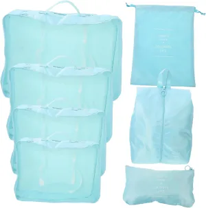 VALICLUD Travel Toiletries Bag 7pcs Packing Cubes Luggage Organizer Set Packing Bags for Suitcases