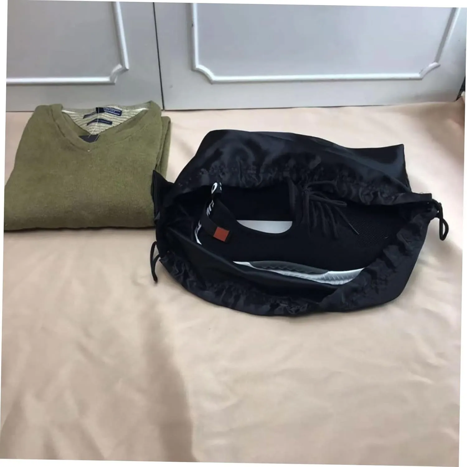 VANZACK Drawstring Storage Bag Set: 2 Pcs Large Capacity Heavy Duty Mesh Drawstring Bag for Household Toy Clothing Quilt Reusable Nylon