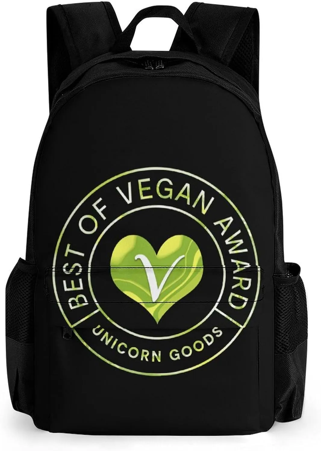 Vegan Heart Fashion Backpack Cute Daypack Unisex Laptop Bag for Travel Business Work