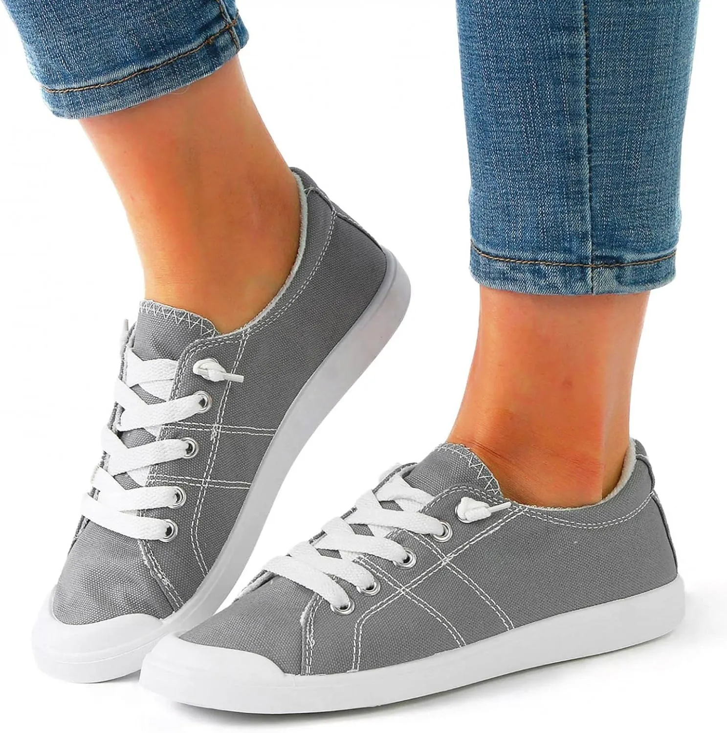 Walking Shoes for Women Canvas Shoes Low Top Classic Slip On Lightweight Comfortable Fashion Sneakers for Walking