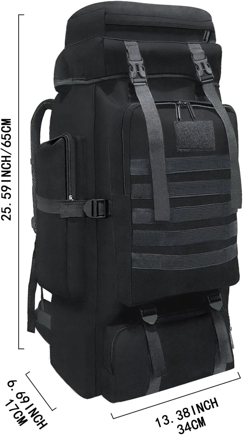 Wesoke 80L 100 Liters Camping Hiking Backpack for Men Women, Waterproof Extra Large Outdoor Travel Military Tactical Rucksack