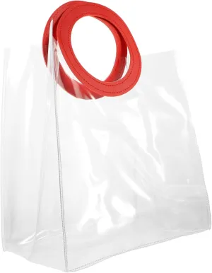 WOFASHPURET Transparent Heart Shaped present Bags Tote Bags for Wedding Favors Reusable Storage Pouch for Portable Handbag for Outdoor Events and Travel