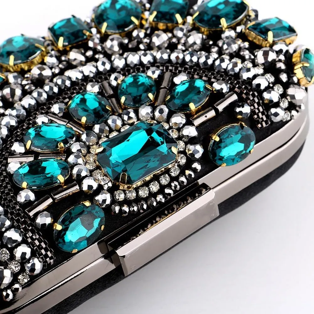 Women's Evening Bags Sparkly Rhinestone Clutch Purses Luxury Handbags for Wedding Prom Party Club