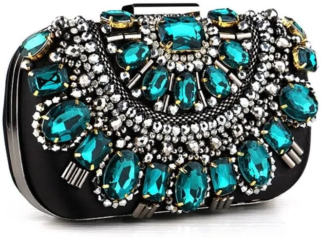 Women's Evening Bags Sparkly Rhinestone Clutch Purses Luxury Handbags for Wedding Prom Party Club