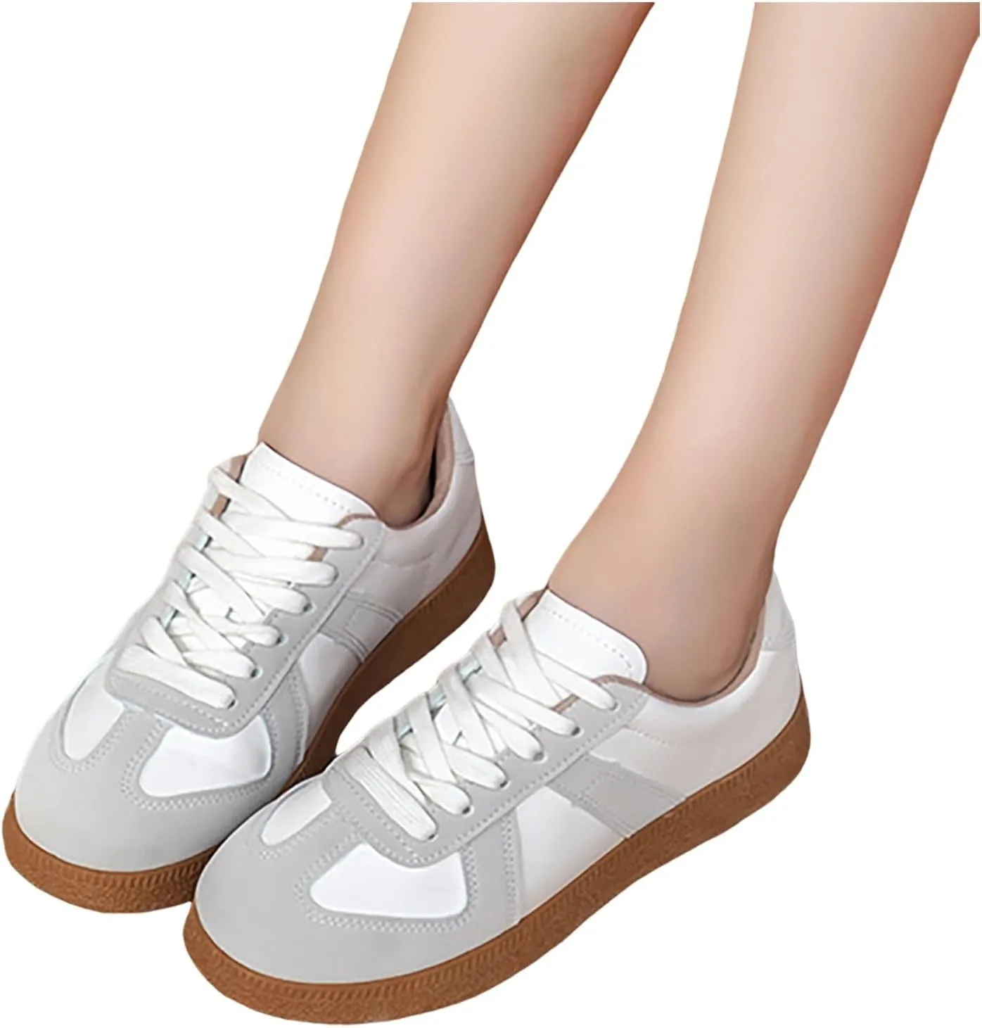 Women's Fashion Sneakers Comfortable Walking Shoes Lace-Up Non Slip Sneakers Arch Support Slip On Shoes Casual Shoes