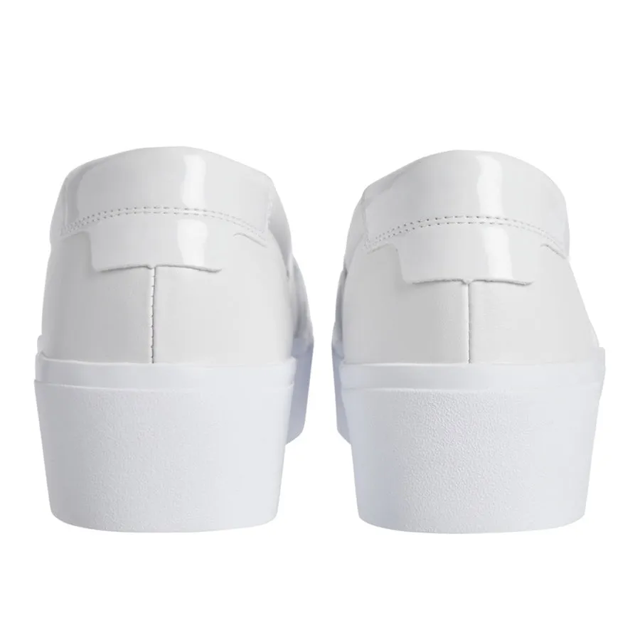 Womens Flatform Slip On - White