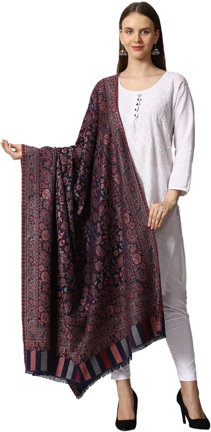 Women's Kashmiri Kani Woven Wool Shawl (2J41)