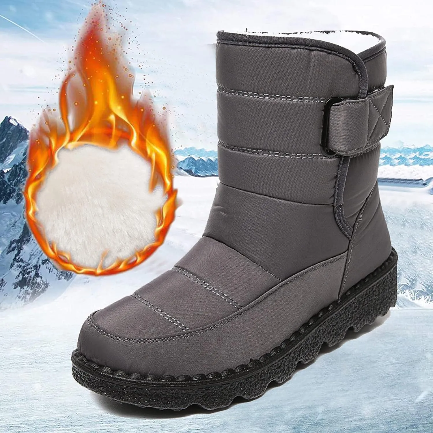 Women's Snow Boots Waterproof Winter Boots Womens Winter Boots Black Cute Boots Winter Fur Zapatos Para La Nieve De Mujer Antideslizantes Waterproof Womens Boots Winter