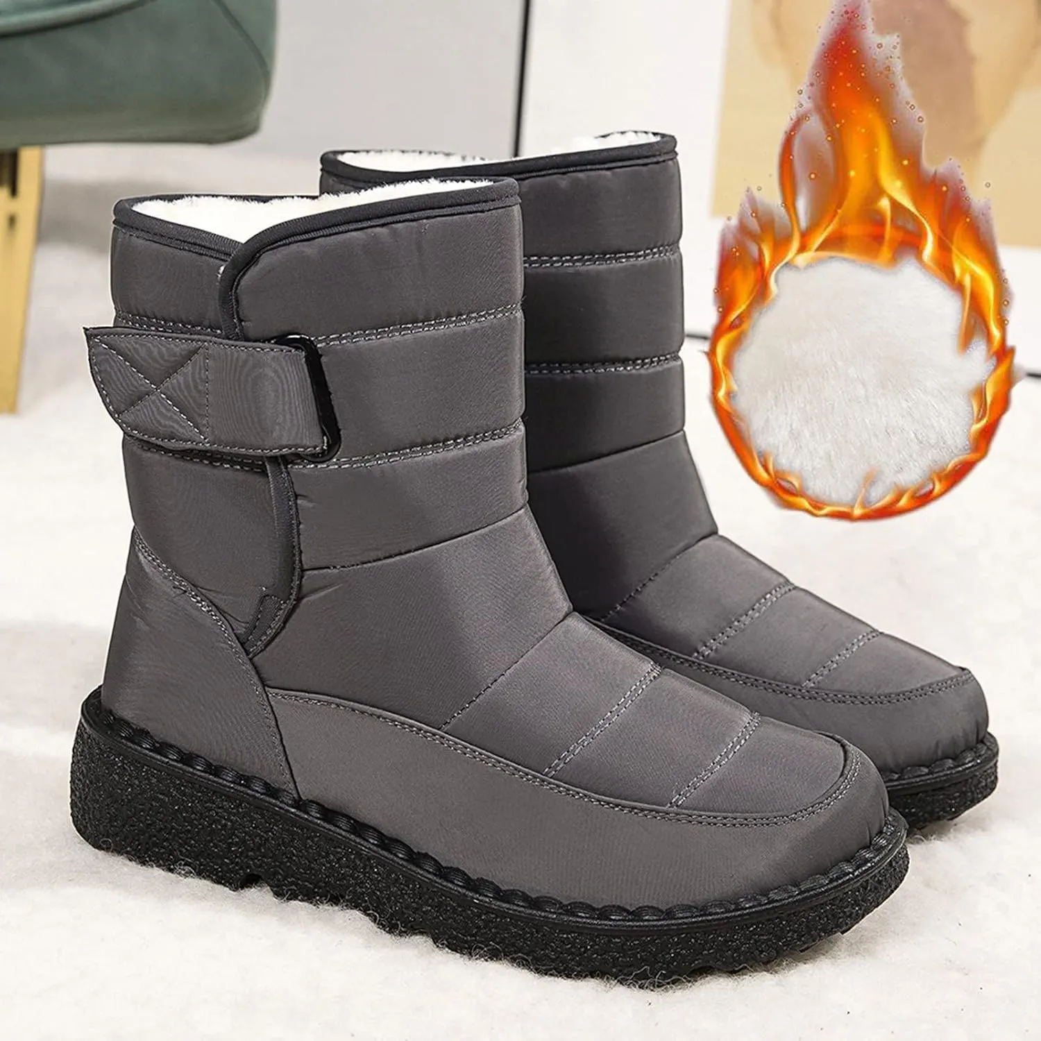 Women's Snow Boots Waterproof Winter Boots Womens Winter Boots Black Cute Boots Winter Fur Zapatos Para La Nieve De Mujer Antideslizantes Waterproof Womens Boots Winter