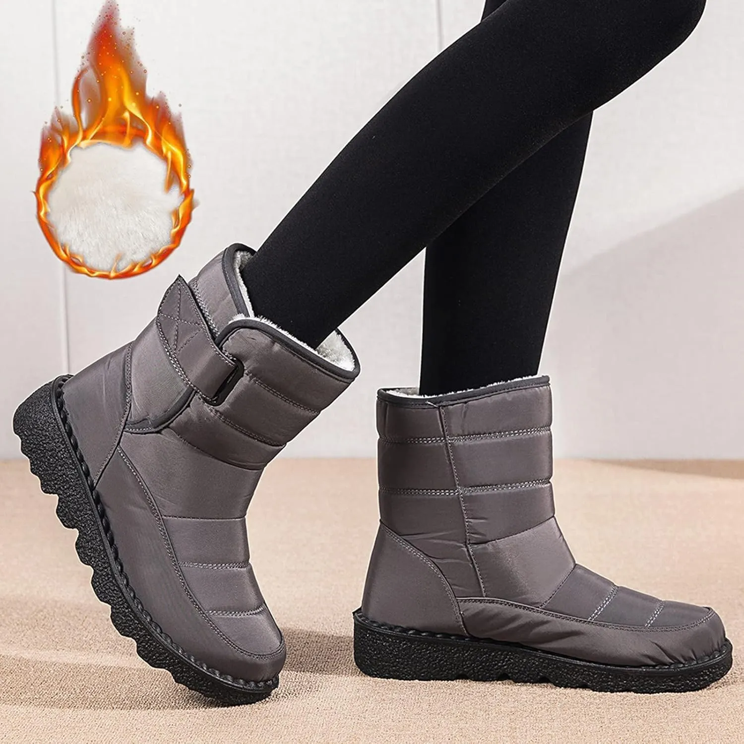 Women's Snow Boots Waterproof Winter Boots Womens Winter Boots Black Cute Boots Winter Fur Zapatos Para La Nieve De Mujer Antideslizantes Waterproof Womens Boots Winter