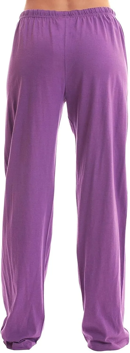 Womens Straight Leg Pants Fashion Drawstring Elastic Waist Lounge Pant Comfortable Solid Casual Trousers with Pockets