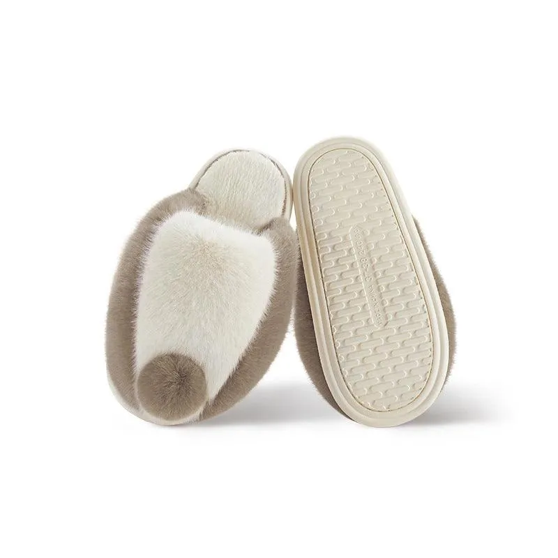 Women's Thick-soled Warm Non-slip Plush Slippers
