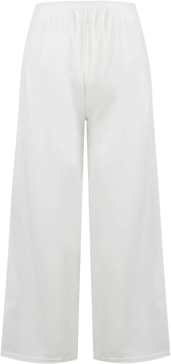 Womens Wide Leg Pants High Waisted Slacks Teacher Dress Pants Business Casual Office Work Pants Trousers with Pocket