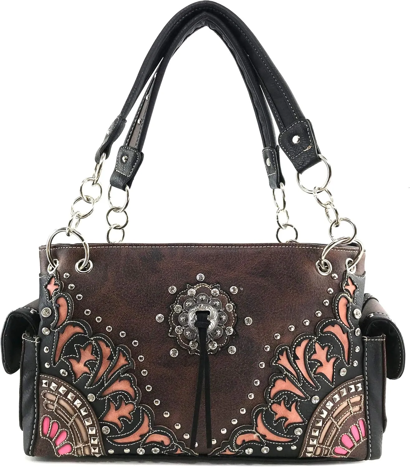 Zelris Autumn West Fringe Concho Women Conceal Carry Handbag Wallet Set