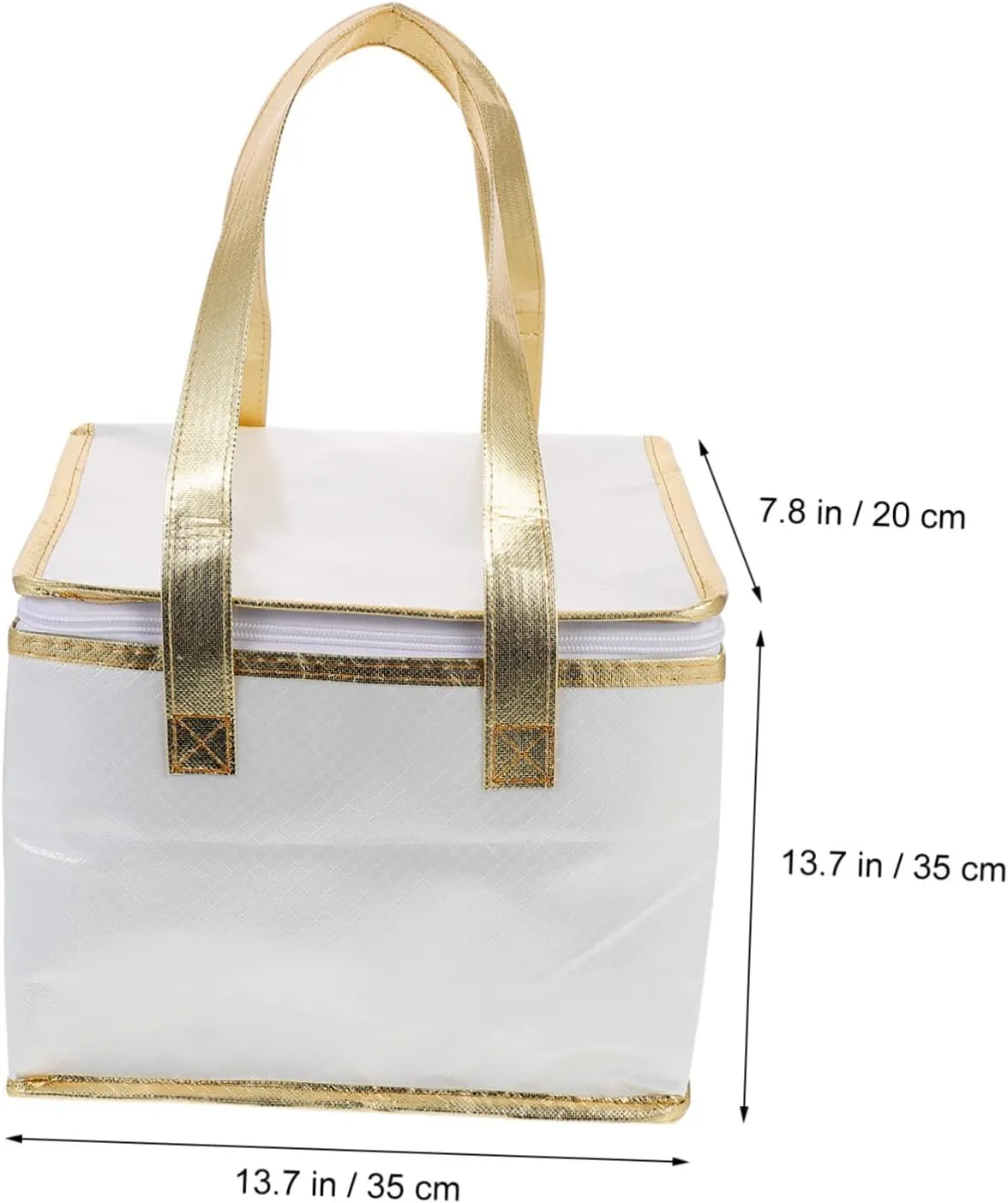 Zerodeko 1pc Insulated Food Storage Portable Cake Packing Thermal Preservation for Pizza Seafood Cloth with Lining Safe Zipper Design